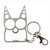 2 PCS 6 In 1 Multifunctional Keychain Zinc Alloy Bottle Opener
