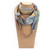 Flower Pattern Chiffon Scarf with Necklace, Size: 180 x 48cm