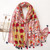 180 X 85cm  Women Cotton And Linen Scarf Retro Splicing Bohemian Printed Silk Shawl