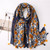 180 X 85cm  Women Cotton And Linen Scarf Retro Splicing Bohemian Printed Silk Shawl