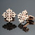 Men Brass Plated Shirt Cufflinks, Color: Silver Cross Flower