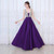 V-neck sequin dress banquet annual evening dress