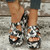 Summer Women Wedge Embroidery Slippers Slope Heel Thick Bottom Sandals