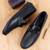 Soft and Comfortable Round Head PCowpea Embossing Surface Leather Shoes for Men