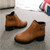 Round Toe Zippers Chunky Boots Short Plush Square Heels Ankle Boots for Women