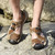Summer Large Size Men Beach Shoes Leather Breathable Wading Casual Sandals