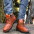 AS829 Autumn And Winter Men Martin Boots Casual High-Top Leather Shoes