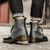 JL-MR062 Men Martin Boots High-Top Lace Biker Work Shoes