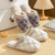 Wnter Men Cotton Slippers Home Couples Floor Slippers Non-Slip Warm Plush Shoes