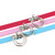 2 PCS European and American Rock Punk Nightclub Street Dancing Dual-ring Leather Collar Necklace, Random Color Delivery