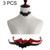 3 PCS  European and American Style Popular Bat Styling Leather Necklace Collar, Random Color Delivery