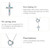 S925 Sterling Silver Heart Cross Women Nacklace Jewelry