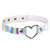 2 PCS European and American Harajuku Laser Heart Shape Collar Glowing Choker Necklace, Random Color Delivery