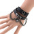 European and American Harajuku Punk Heart-shape Lock Leather Collar Choker Bracelet, Random Color Delivery