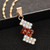 18k Gold Plated Irregular Geometry Crystal Pendant Necklace For Female, 43*13 mm