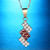 18k Gold Plated Irregular Geometry Crystal Pendant Necklace For Female, 43*13 mm