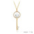 Summer Trend Diamond Shape Bead Key Necklace for Female