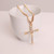 Fashion Rhinestone Cross Pendant Encrypted Box Necklace