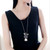 Autumn and Winter Fashion Simple Female Necklaces Gun-black Color Easy-matching Sweater Necklace
