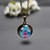 Double-sided Glass Globe Solar Cosmic Starry Necklace Galaxy Pendant