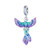 BSC880 S925 Sterling Silver Colorful Gradient Phoenix Pendant Accessories DIY Bracelet Beads