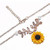 Delicate Sunflower Pendant Necklace Women Creative Imitation Pearls Jewelry Necklace