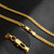 2 PCS 5mm Full Sideways Gold Plated Necklace Fashion Jewelry, Specification: