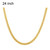 2 PCS 5mm Full Sideways Gold Plated Necklace Fashion Jewelry, Specification: