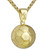 Three-Dimensional Sports Ball Pendant Necklace,Style: Women Rugby 18K Gold