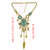 Exaggerated Openwork Pattern With Turquoise Alloy Stones Necklace