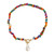 Boho Colorful Broken Natural Stone Necklace, Model: