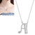 Women Fashion S925 Sterling Silver English Alphabet Pendant Necklace