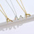S925 Sterling Silver 26 Engligh Letters Colorful Zircon Women Nacklace Jewelry