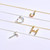S925 Sterling Silver 26 Engligh Letters Colorful Zircon Women Nacklace Jewelry