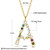 S925 Sterling Silver 26 Engligh Letters Colorful Zircon Women Nacklace Jewelry
