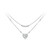 S925 Sterling Silver Platinum Plated Double Layer Moissanite Clavicle Necklace