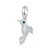 S925 Sterling Silver Platinum Plated Zircon Bird DIY Pendant