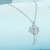 S925 Sterling Silver Platinum-plated Butterfly Vine Love Key Necklace