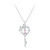 S925 Sterling Silver Platinum-plated Butterfly Vine Love Key Necklace