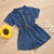 Casual Short-sleeved One-piece Children Denim Shorts Cotton