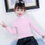 Letter Pattern Imitation Mink Velvet Children Turtleneck Knitted Sweater