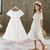 Girls Lace One-shoulder Dress