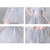 Five-pointed Star Pattern Short Front and Long Back Lace Princess Dress Pettiskirt Performance Formal Dress for Girls