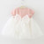 Girls Splicing Lace Mesh Princess Dress with Bow-knot