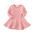Spring and Autumn Female Babies Cotton Sanded Lotus Leaf Large Swing Skirt Dress