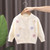 Baby Girls Flower Sweater Cardigan Winter Solid Color Knitted Sweater