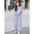 M582 Girls Summer Striped Top Loose Wide-leg Pants Two-piece Suit