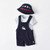 Boy Dinosaur Short Sleeve + Bib Two-piece Suit