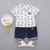 Childrens Two-piece Summer Crown Shirt For Boys