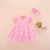 Girls Short-sleeved Mesh Dress With Bow